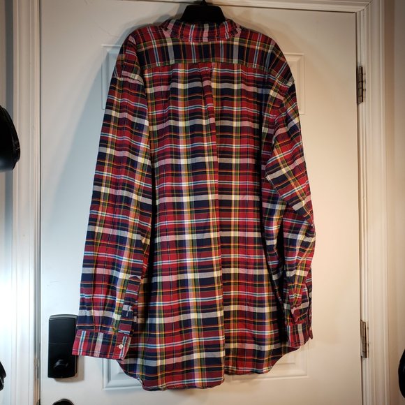 RALPH LAUREN 4XLT MULTICOIOR LONGSLEEVE BUTTONUP MEN SHIRT 100% COTTON - Picture 3 of 5